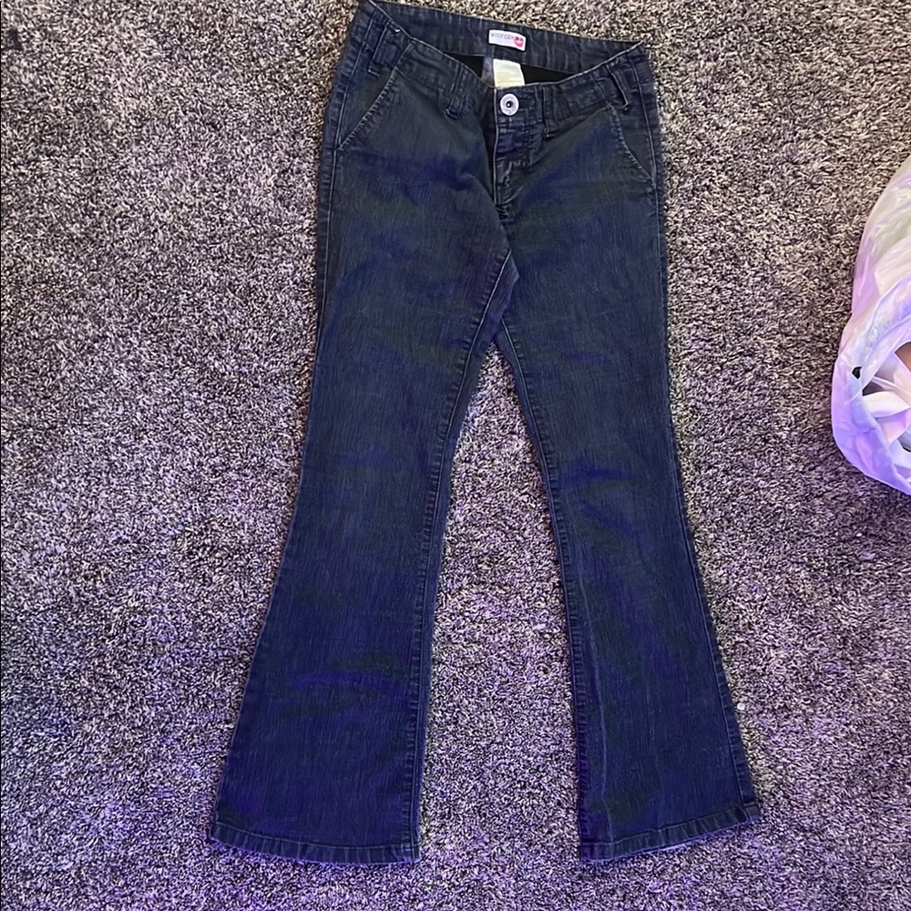 Body Central Navy Flare Jeans